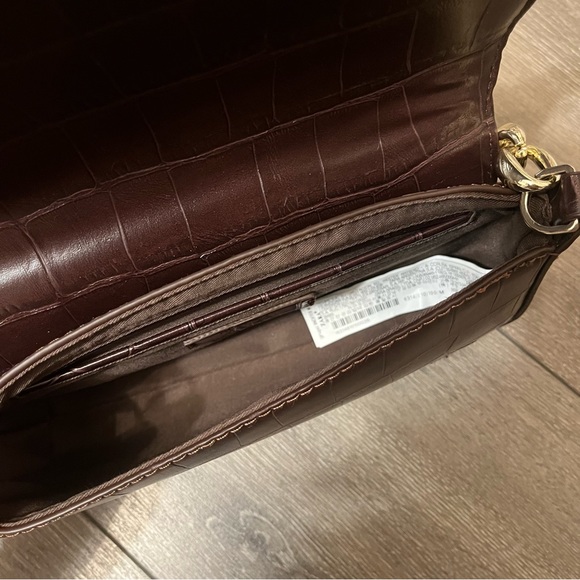 Zara brown shoulder bag with gold chain strap - Picture 3 of 5